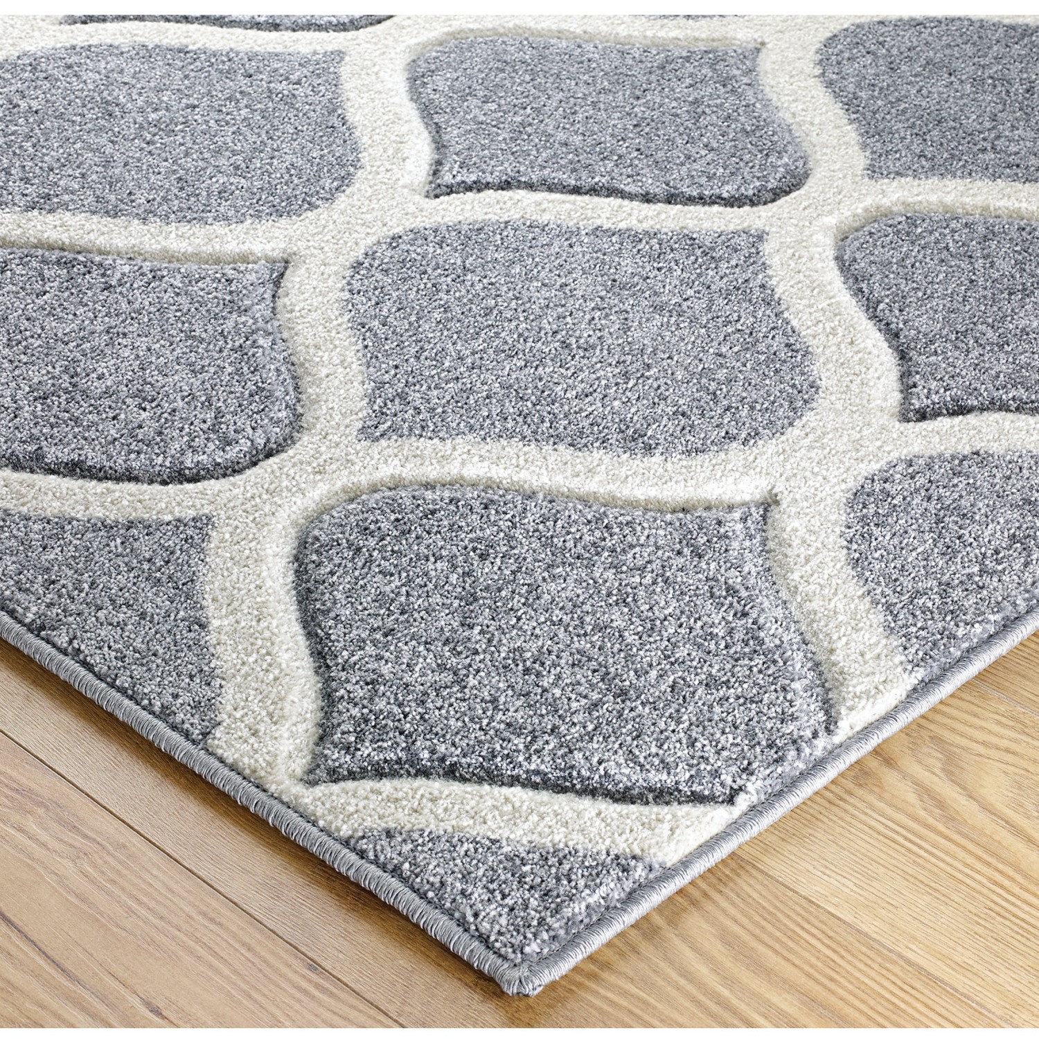 Portland Trellis Rug Grey